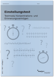 Einstellungstest Testmodul Konzentrations- und Erinnerungsvermögen