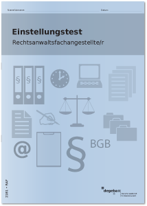 Einstellungstest Rechtsanwaltsfachangestellter / Rechtsanwaltsfachangestellte