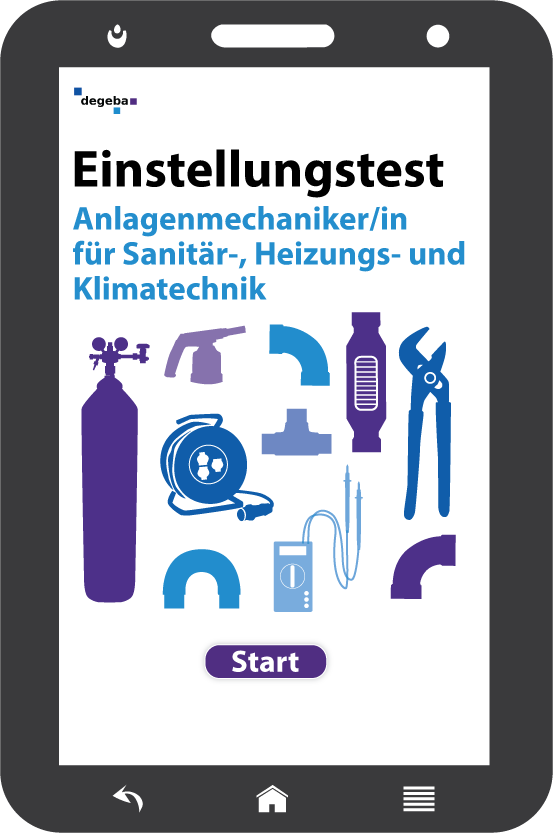 Online-Einstellungstest Anlagenmechaniker / Anlagenmechanikerin für Sanitär-, Heizungs- und Klimatechnik