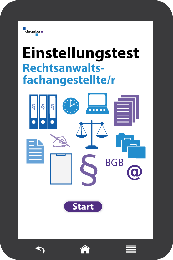 Online-Einstellungstest Rechtsanwaltsfachangestellter / Rechtsanwaltsfachangestellte